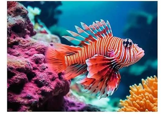 Puzzle Colorful Animal, Rotfeuerfisch